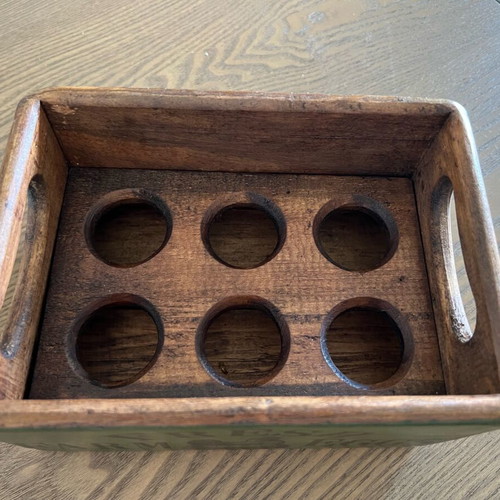 Vintage English Wooden Egg Holder Fresh Farm Eggs like new