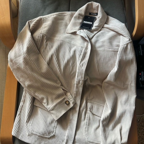 Paranoia beige corduroy jacket new with tags, size M