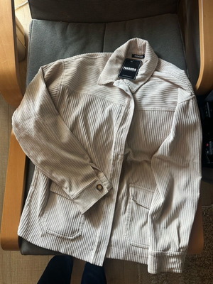 Paranoia beige corduroy jacket new with tags, size M
