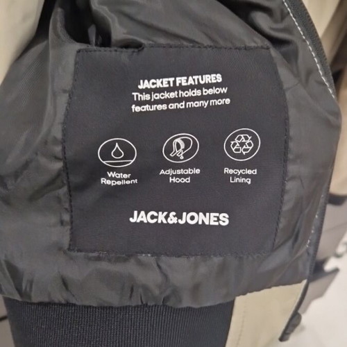 Jack & Jones fall jacket with hood like new, size S