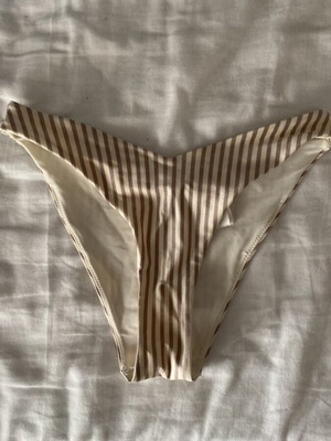 Striped beige and white swimsuit like new H&M size S