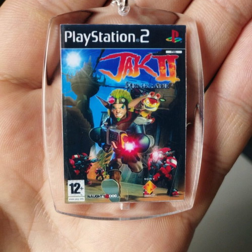 Jak 2 Renegade PS2 keychain, transparent acrylic