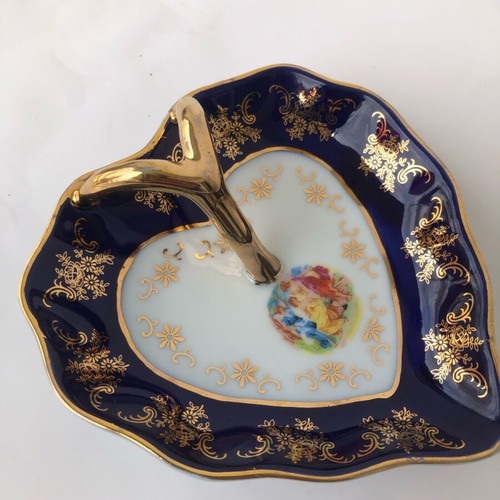 Porcelain snack plate 24k like new