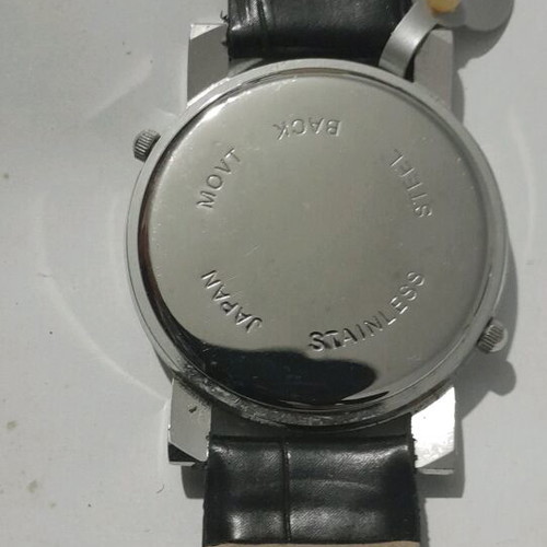 Men's wristwatch new, black, without strap