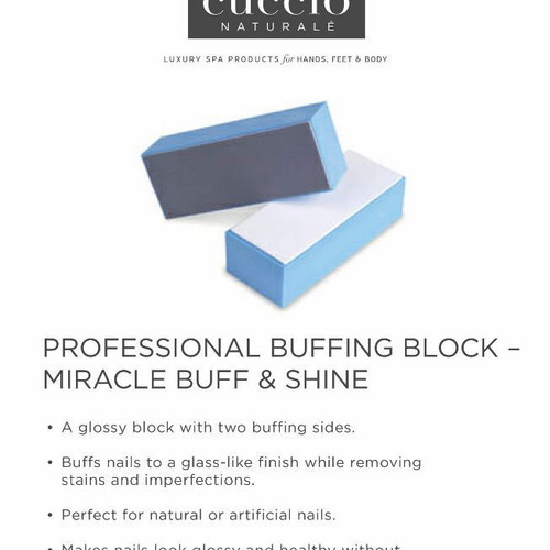 Cuccio Pro Miracle Buff & Shine blue 3-sided buffer new