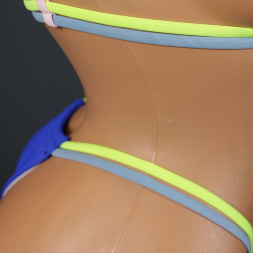 Bikini swimsuit new with dynamic colors, blue