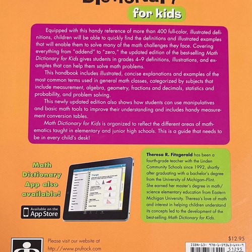 Math Dictionary for Kids new, suitable for ages 7-11