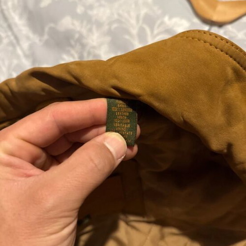 Leather Timberland jacket like new, brown, size S