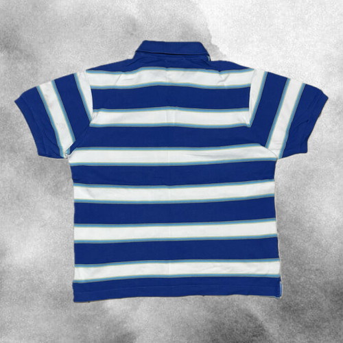 Lacoste Striped Polo Shirt Like New, Blue and White