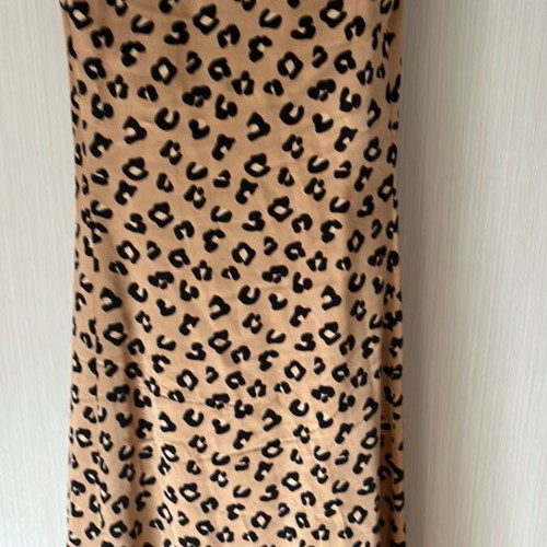 Sezane backless leopard dress, viscose