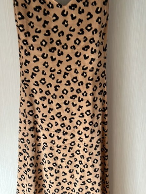 Sezane backless leopard dress, viscose