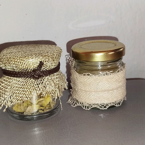 Decorative small jars like new, set of 2 pieces