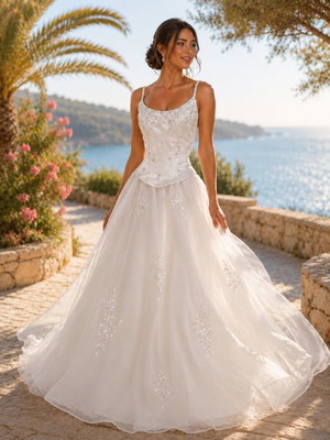 Wedding dress like new, white, size M 38 10
