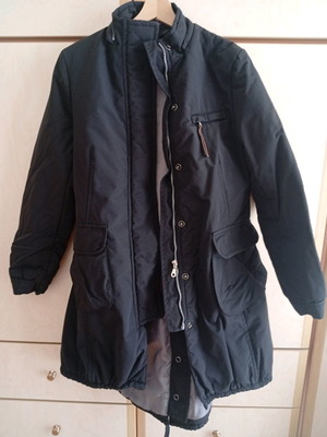 Celestino women's long black jacket like new