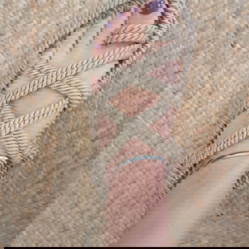 Nak σχοινένια πέδιλα μεταχειρισμένα, μπεζ, νούμερο 39