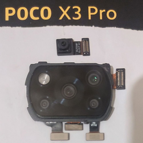 Poco X3 Pro cameras set used, front and back with rear glass