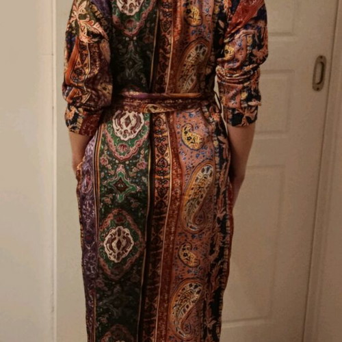 Dress size S-M colorful, new with front gathers