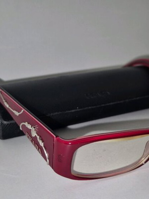 Prada VPR 071 red eyeglasses like new, vintage Y2K Bayonetta style