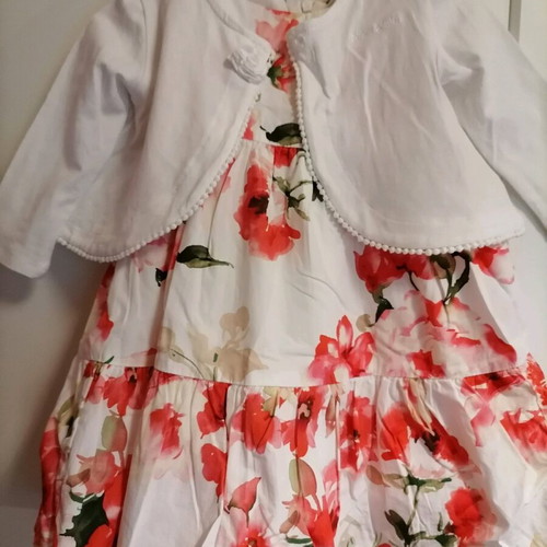Marasil baby floral dress 80cm like new