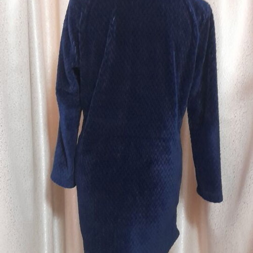 Oysho women's robe used, dark blue, size S, polyester fleece