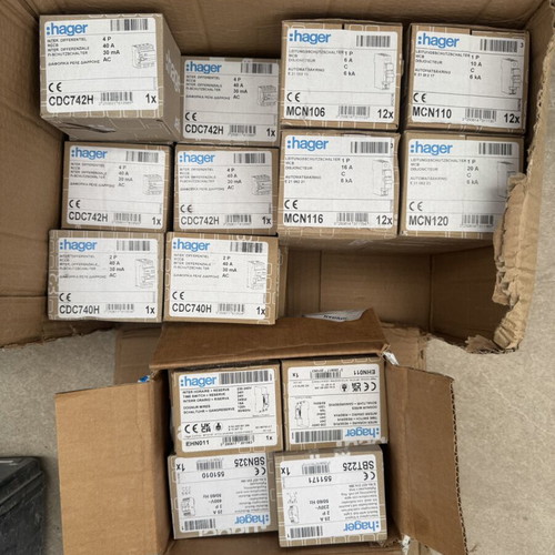 Electrical Supplies new, assorted Hager components