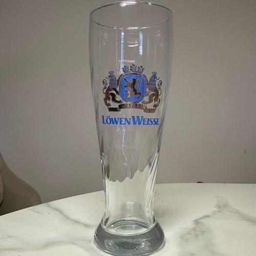 Collectible Löwen Weiss 0.5l beer glass used