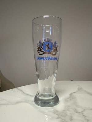 Collectible Löwen Weiss 0.5l beer glass used