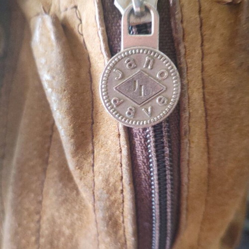 Handmade leather backpack used with adjustable straps