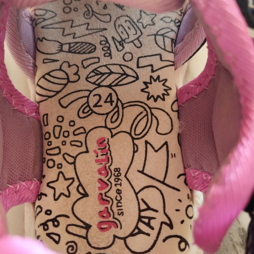 Garvalin children's sandals like new, size 24, blue and pink