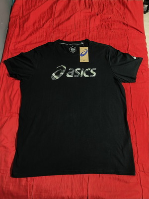 Asics t-shirt καινούργιο, μέγεθος XXL, φτάνει σαν XL, μαύρο