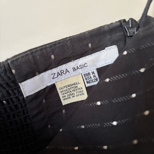 Zara basic women's strapless dress size M like new, black