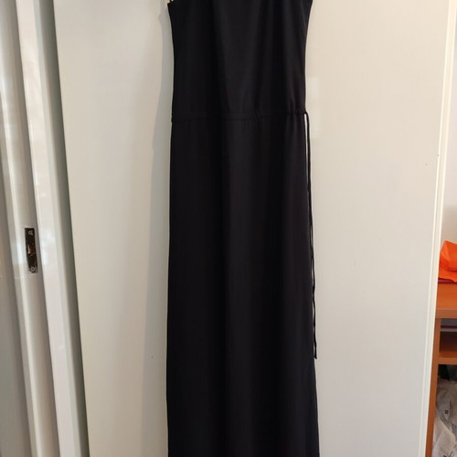 Black maxi dress with decorative neckline Soky & Soka