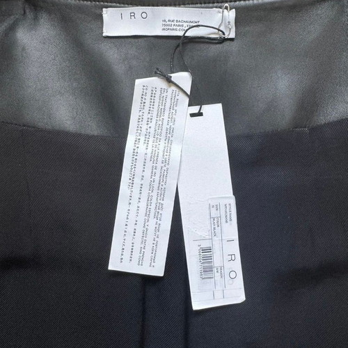 Iro Humami Black Mini Leather Skirt New with Tags Size FR 38