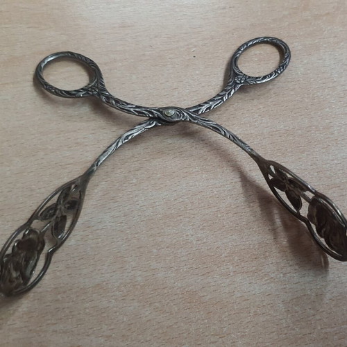 Vintage Silver 800 Serving Tongs used, 14.5 cm