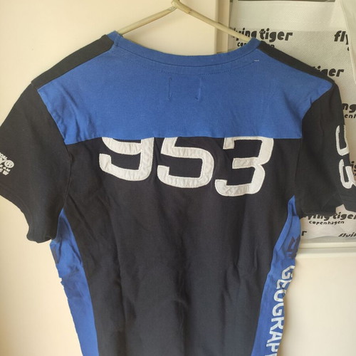 Geographical Norway Newport T-shirt Navy Blue used, size L