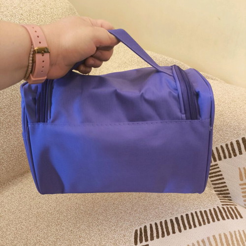 Toiletry bag new, purple, large capacity with multiple compartments