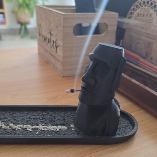 Moai incense stick holder like new
