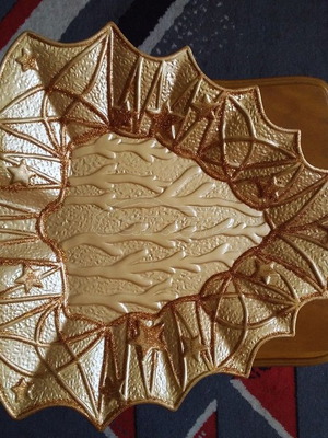 Christmas platter new, dimensions 33x30 cm