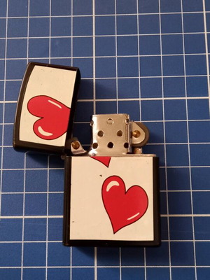 Lighter with hearts like new