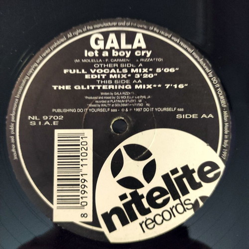Gala Let A Boy Cry 12'' vinyl maxi single used, electronic