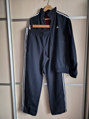 Adidas men's tracksuit set new, size S, dark blue with white stripes