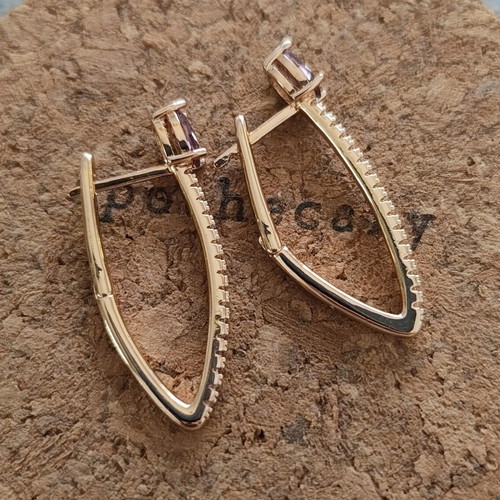 Earrings set of 3 pairs with synthetic crystals new