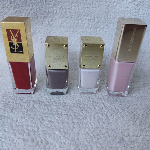 Nail polish used, set of 4, YSL, D&G, Michael Kors