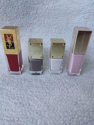 Nail polish used, set of 4, YSL, D&G, Michael Kors