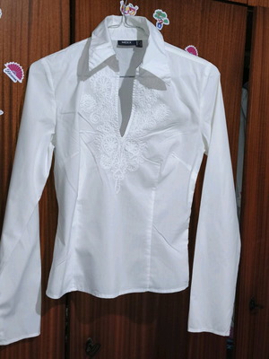 Mexx vintage white cotton poplin shirt like new