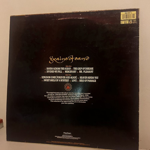 The Mission Grains Of Sand LP like new, rock