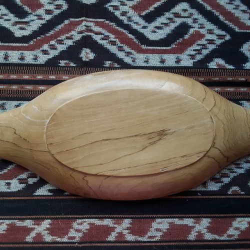 Oval teak wood serving platter new handmade