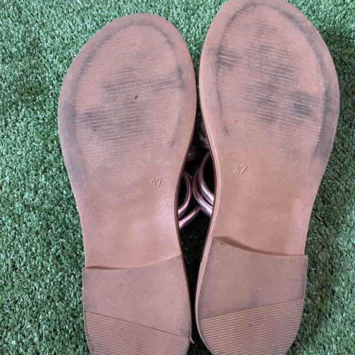 TFP The Fashion Project Leather Sandals Metallic Pink like new, size 37