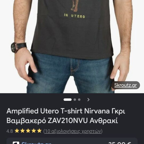Nirvana In Utero T-shirt used, size M, Amplified