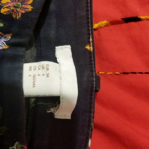 Floral pants h&M no 34 like new